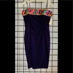 “HOST PICK” Vintage Escada Velvet Dress with Fabulous Sequin Detailing